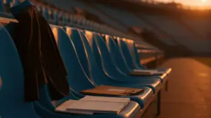 Empty manager's dugout at Napoli's stadium awaiting new coach arrival